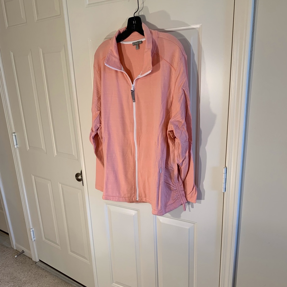COPY - T by Talbots peach activewear zip up jacket NWOT